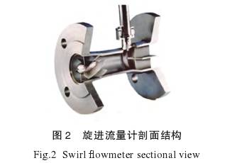 旋(xuan)進漩渦(wo)流量計(ji)剖面結(jie)構圖
