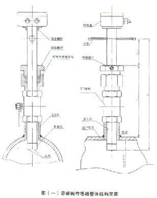 插入式(shi)電磁流量(liang)計帶球閥(fa)結構圖