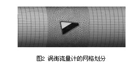 渦街(jie)流量計的(de)網格劃分(fen)