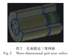 孔(kong)闆流量計(ji)附近三維(wei)網格圖